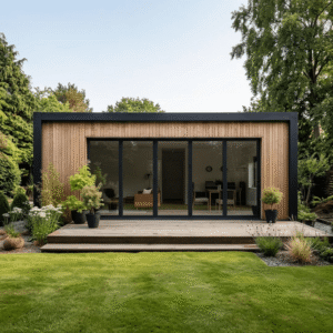 Designer Moduláris Kerti Lakosztály 54 m² | Fedett Teraszos Iroda és Vendégház