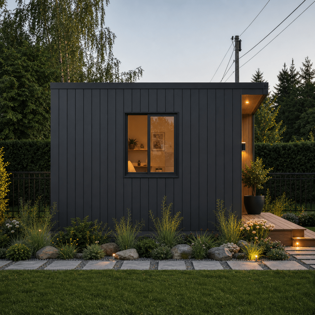 Exclusiv Luxus Panorámás Mobilház Konténer Moduláris Villa 60 m² | Designer Kerti Ház Teljes Üveg Homlokzattal - Image 2