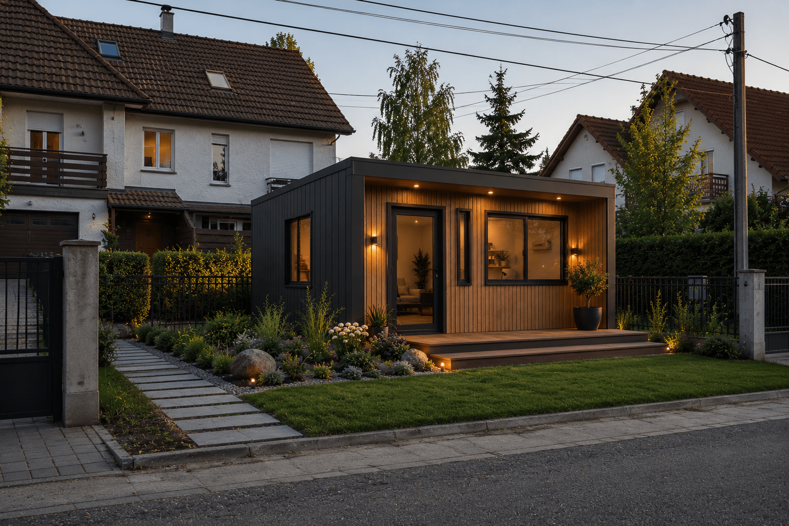 Modern Kerti Ház 48 m² | Hátsókerti Élettér és Stúdió | Prémium Moduláris Otthon Családoknak